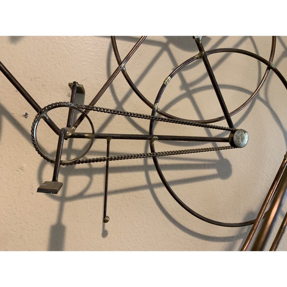 CURTIS JERE BICYCLE WALL SCULPTURE METAL WORK MODERN VINTAGE HANDMADE RARE - Picture 8 of 10